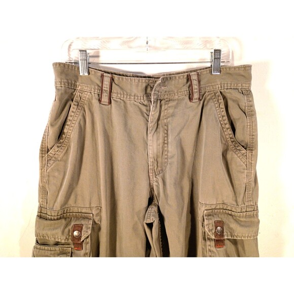 Redhead Cargo Pants Men's 32x30 Olive Army Green Straight Wide Leg Casual Gorp - Picture 2 of 16